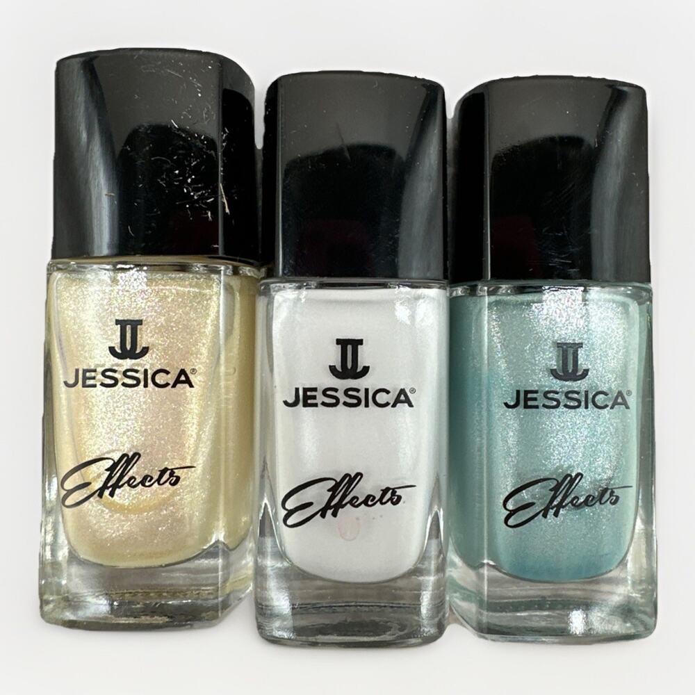 Jessica Effects Nail Lacquer Polish, Set Of 3 Shimmer/pearl Colors {138}